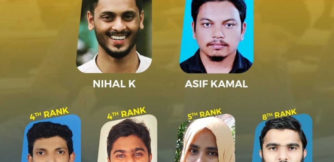 Congratulations to PG Calicut University Toppers