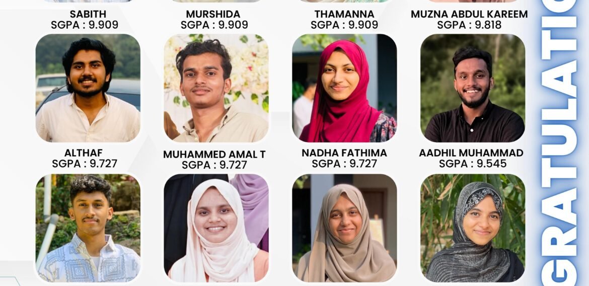 Celebrating Excellence: Sixth Semester Toppers of Afzal Ul Ulama