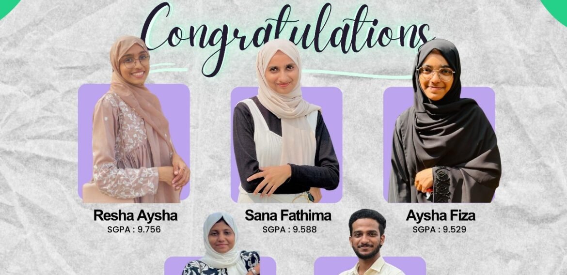Functional Arabic Toppers Shine Bright in Sixth Semester Examination